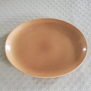 Russel Wright Iroquois Casual China Oval Platter 12.5" Nutmeg Brown MCM VG+